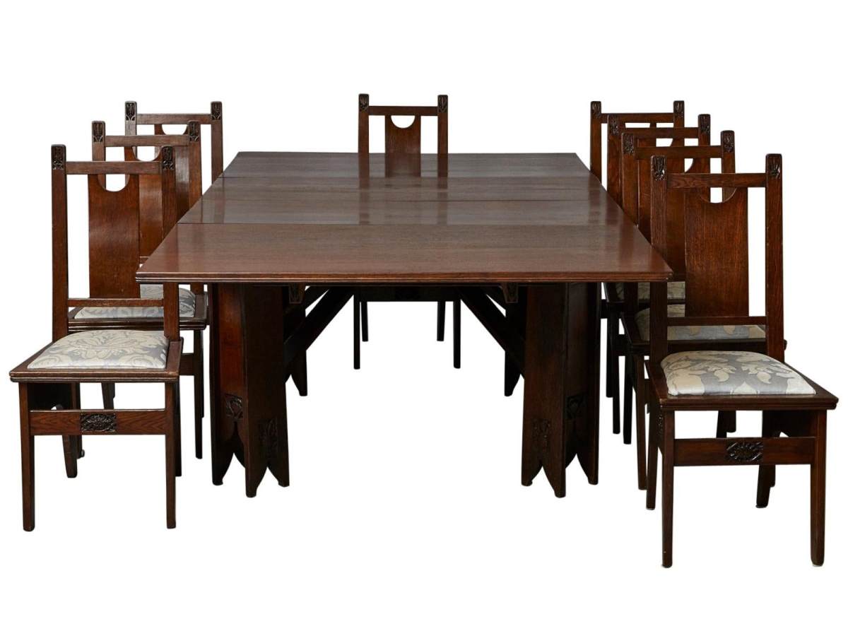 Art Nouveau dining set by