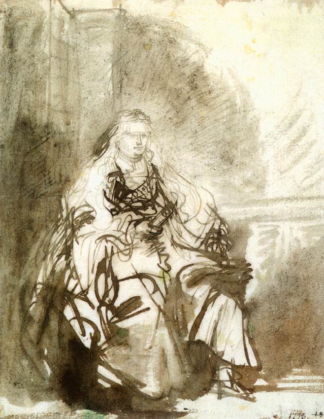 "Study for "The great Jewish bride" by REMBRANDT Harmenszoon van Rijn