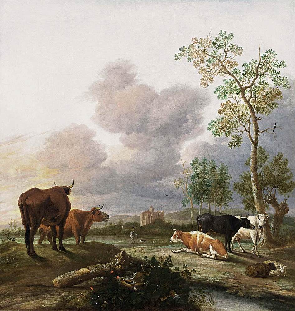 Landscape with Cows and Sheep by BORSSOM, Anthonie van