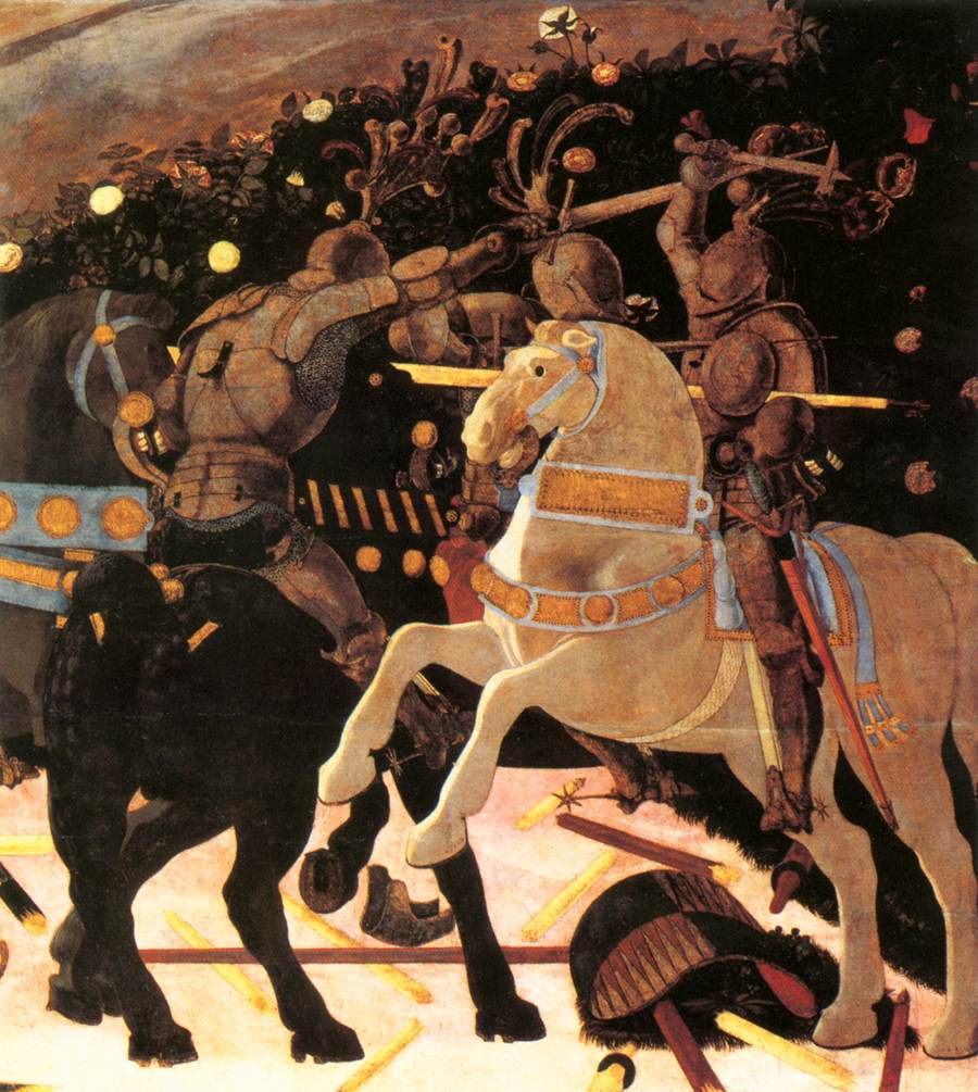 Niccolò da Tolentino Leads the Florentine Troops (detail) by UCCELLO, Paolo