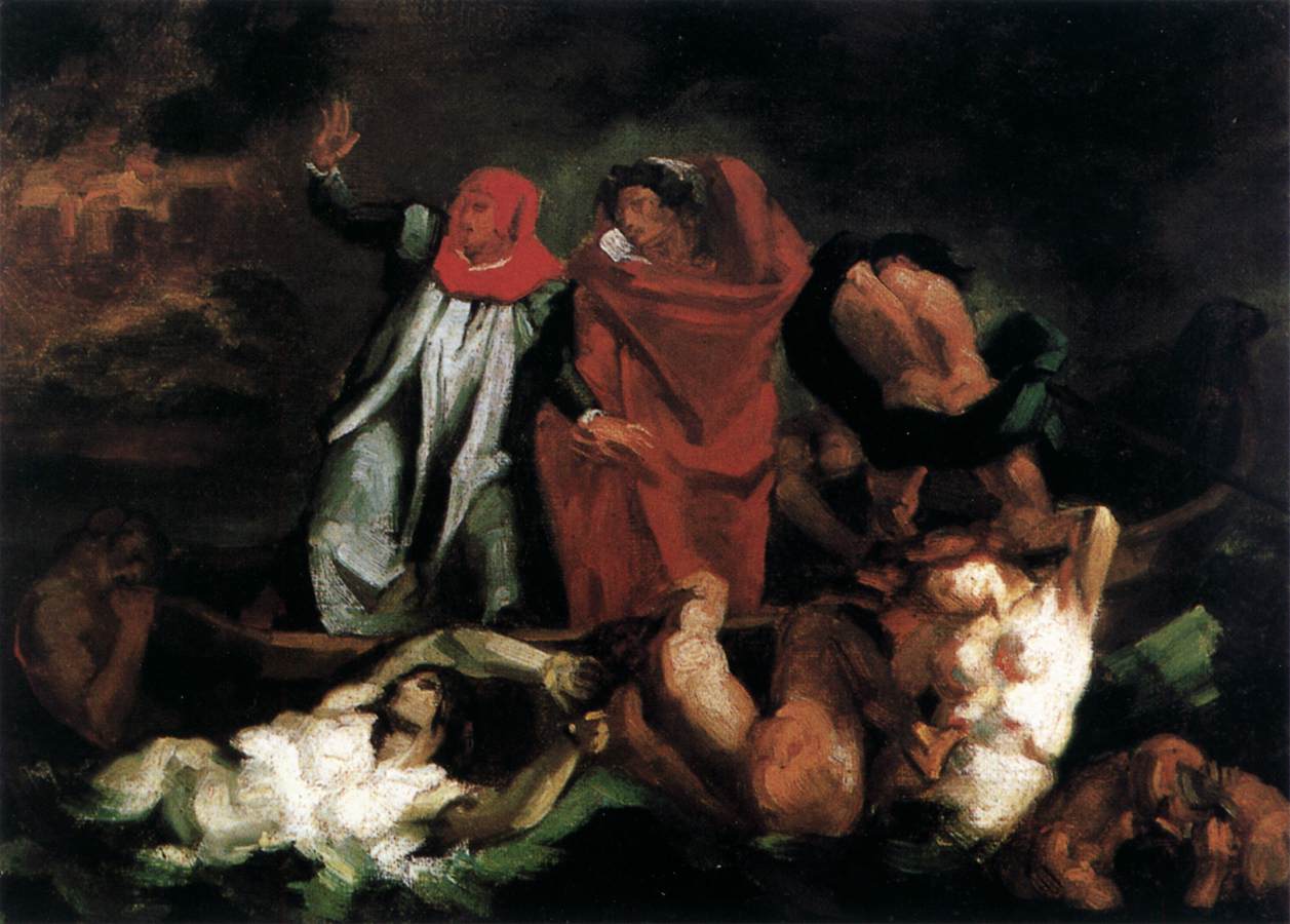 The Barque of Dante, after Delacroix by