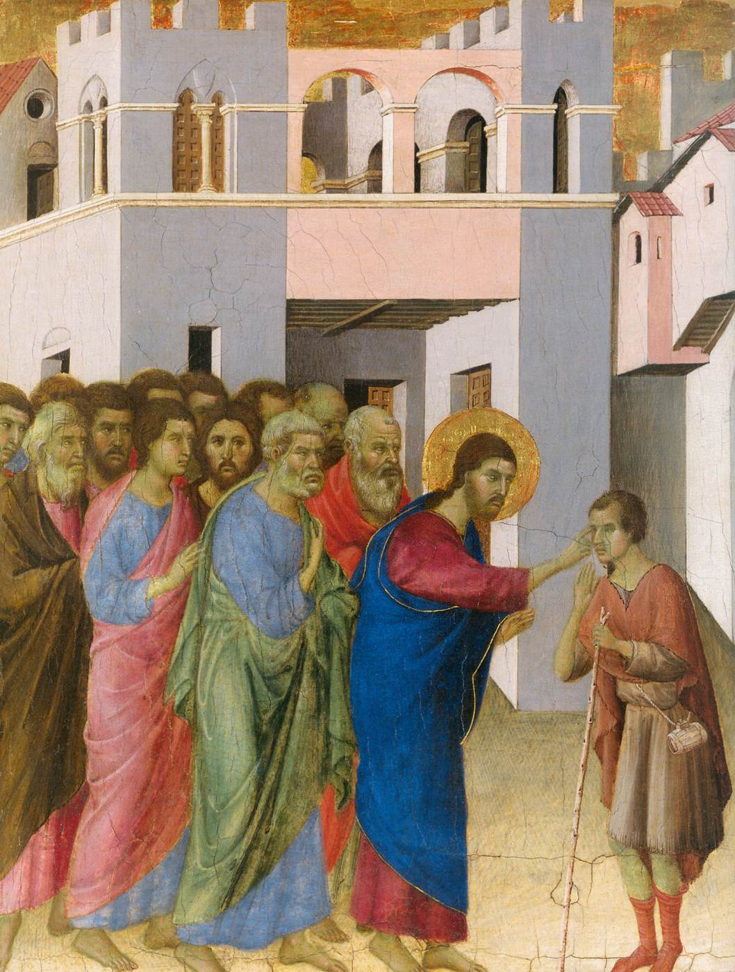 Healing of the Blind Man (detail) by DUCCIO di Buoninsegna