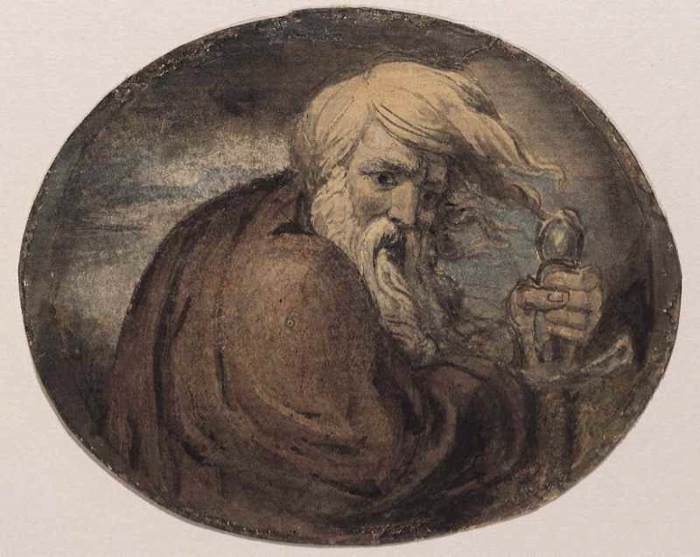 Lear Grasping a Sword by BLAKE, William