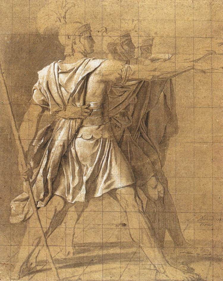 The Three Horatii Brothers by DAVID, Jacques-Louis