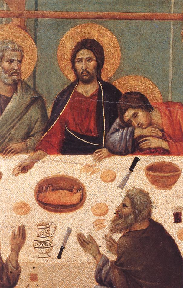 Last Supper (detail) by DUCCIO di Buoninsegna