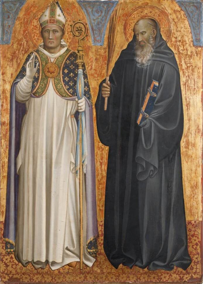 St Hugh of Lincoln and St Benedict of Nursia by