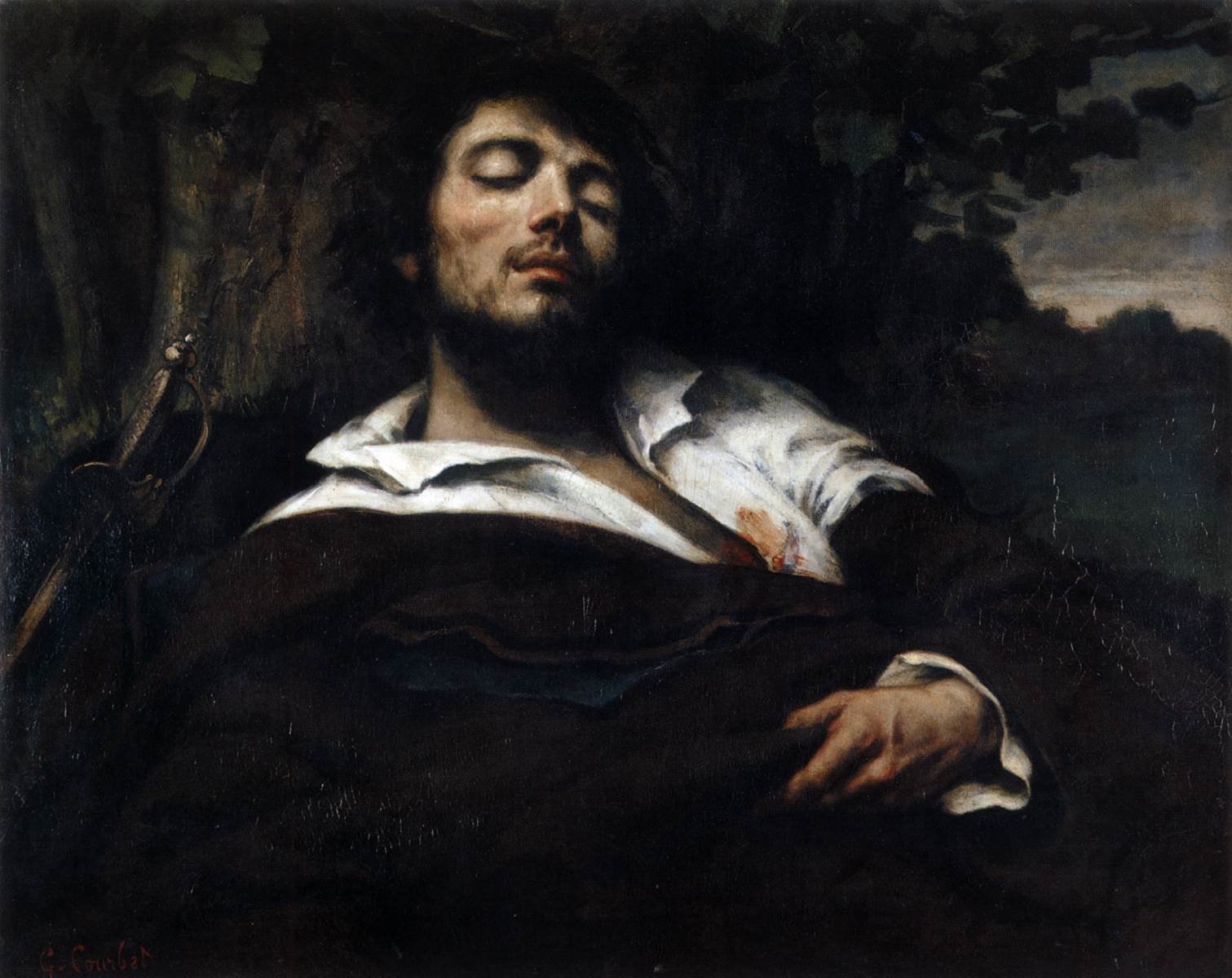 Wounded Man by COURBET, Gustave