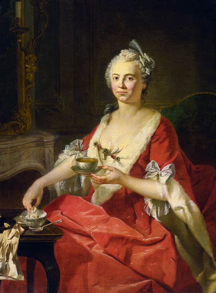 Portrait of a Woman Taking Tea by