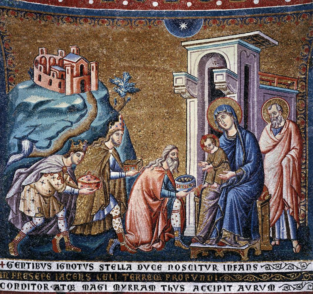 Apse: 4. Adoration of the Kings by CAVALLINI, Pietro