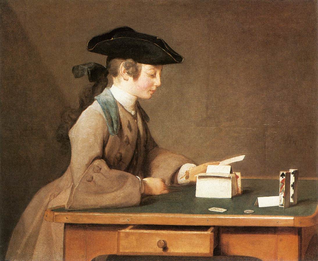 The House of Cards by CHARDIN, Jean-Baptiste-Siméon