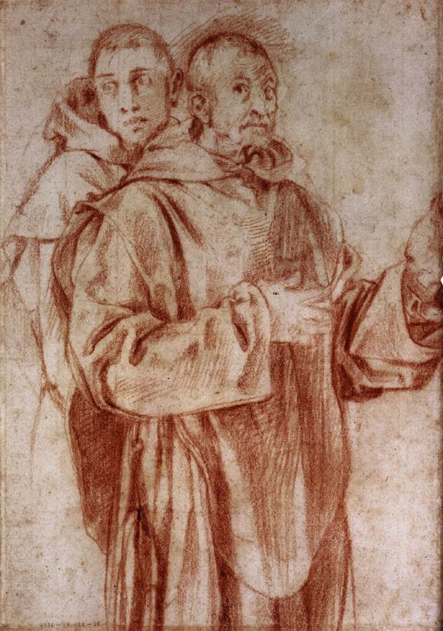 Leonardo di Giovanni Buonafé and Another Carthusian Monk (verso) by PONTORMO, Jacopo