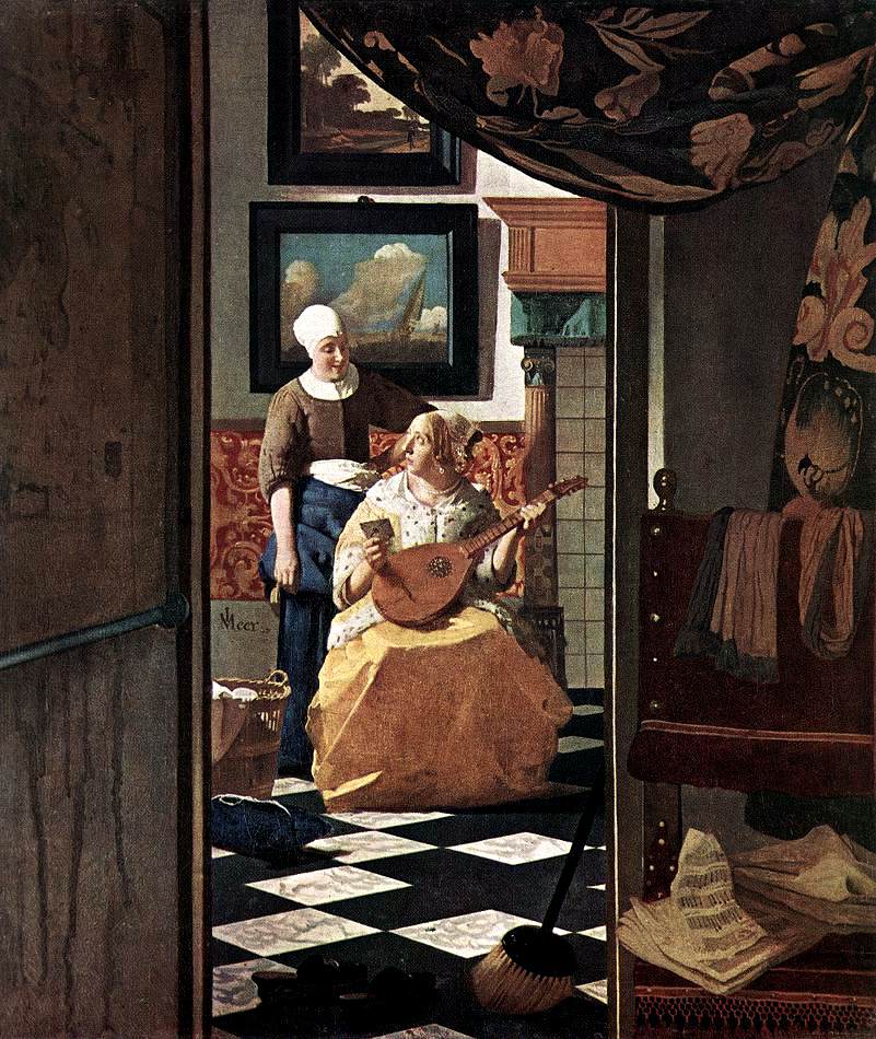 The Love Letter by VERMEER, Johannes