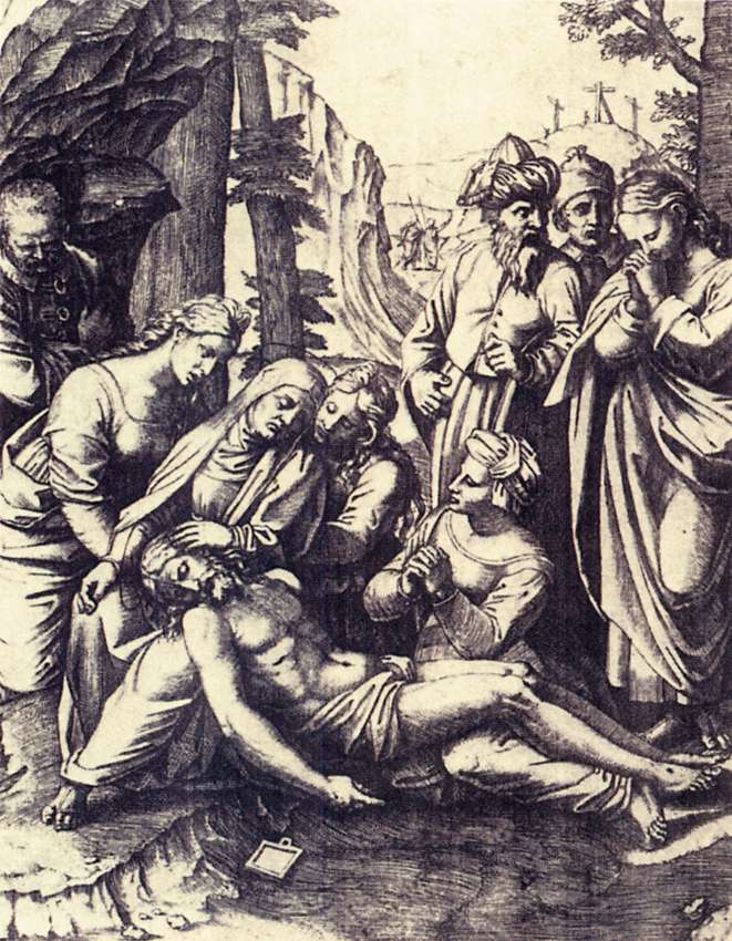 Lamentation by RAIMONDI, Marcantonio