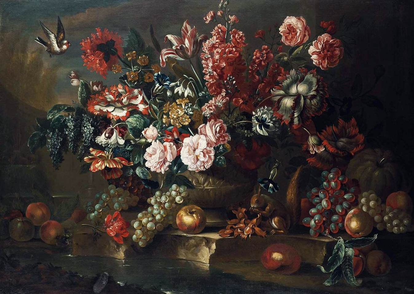 Flowers in Sculpted Urn by CASTEELS, Pieter