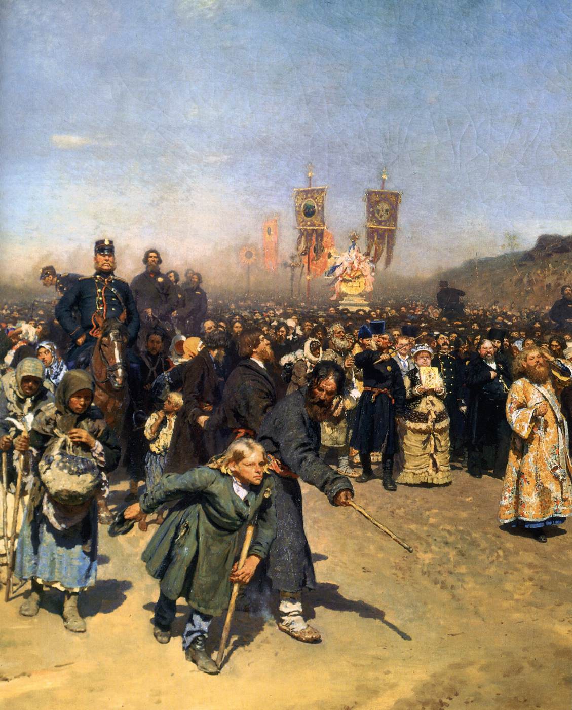 Procession in the Province of Kursk (detail) by REPIN, Ilya Yefimovich