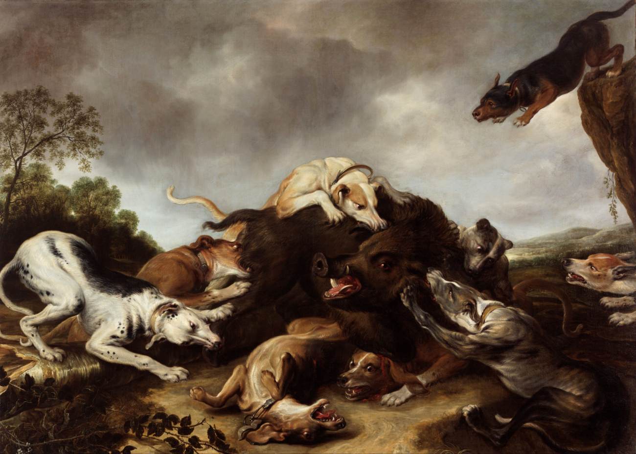 The Boar Hunt by SNYDERS, Frans