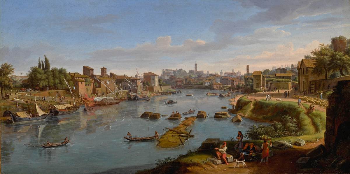 Rome: A View of the Port of Ripa Grande by WITTEL, Caspar Andriaans van