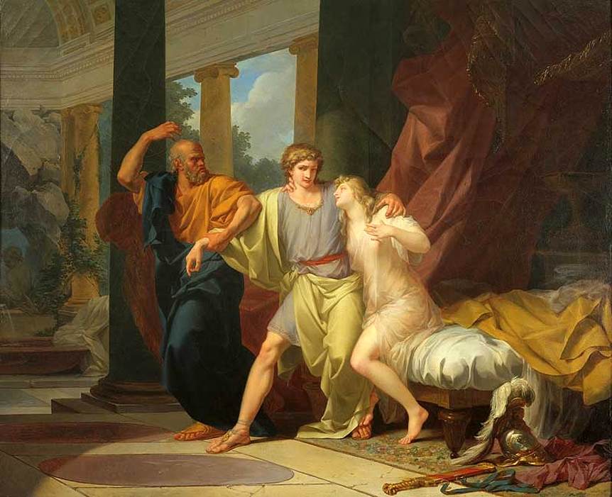 Socrates Dragging Alcibiades from the Embrace of Aspasia by REGNAULT, Jean-Baptiste