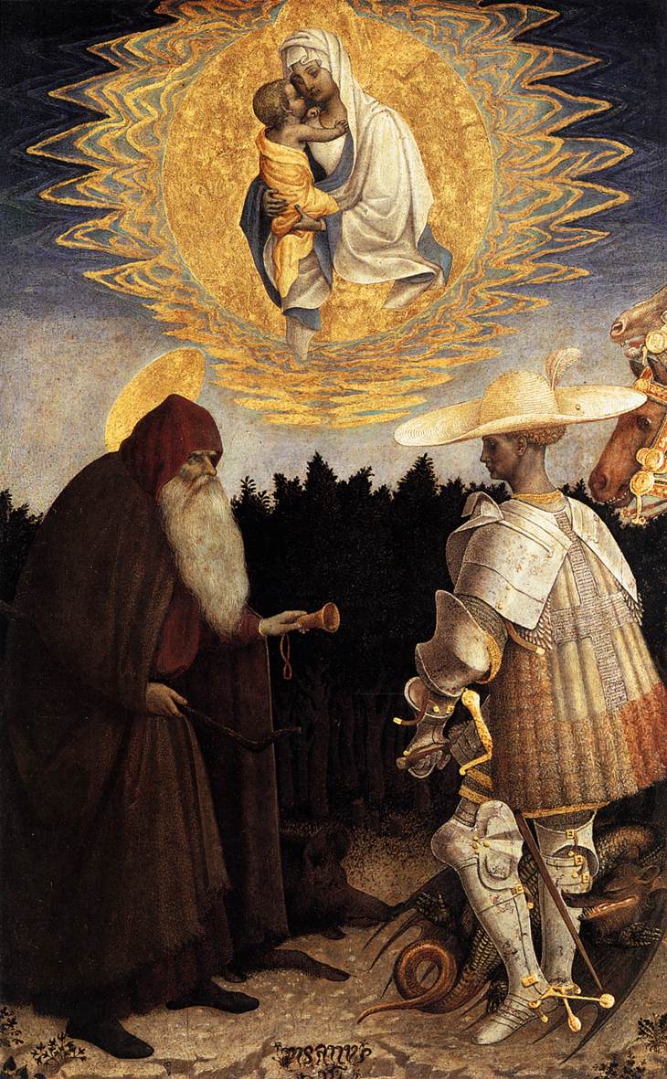 Apparition of the Virgin to Sts Anthony Abbot and George by