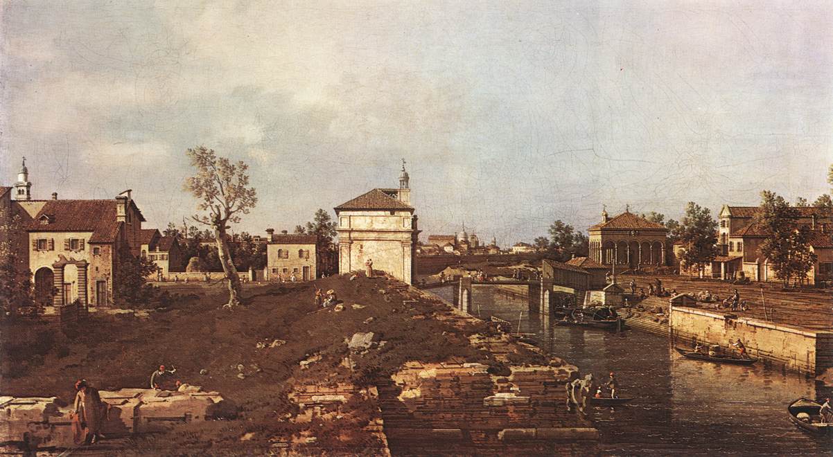 The Brenta Canal at Padua by CANALETTO