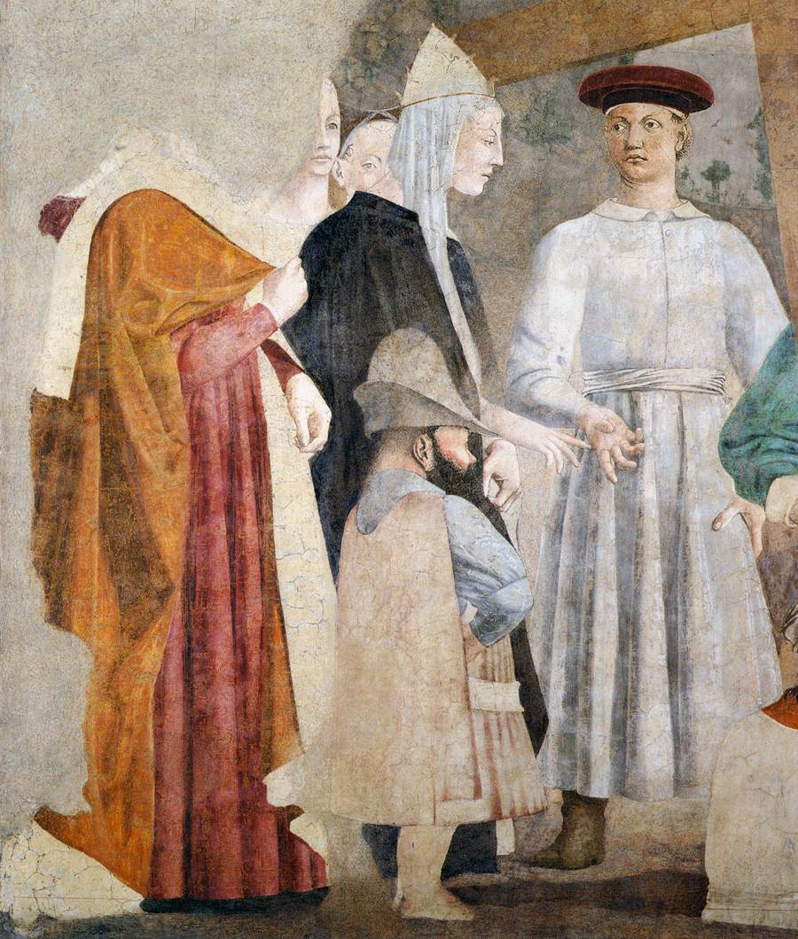 7a. Finding of the True Cross (detail) by PIERO DELLA FRANCESCA