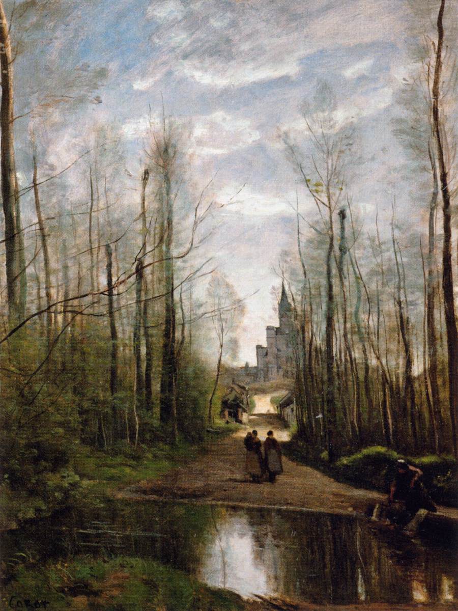 The Church of Marissel, near Beauvais by COROT, Jean-Baptiste Camille