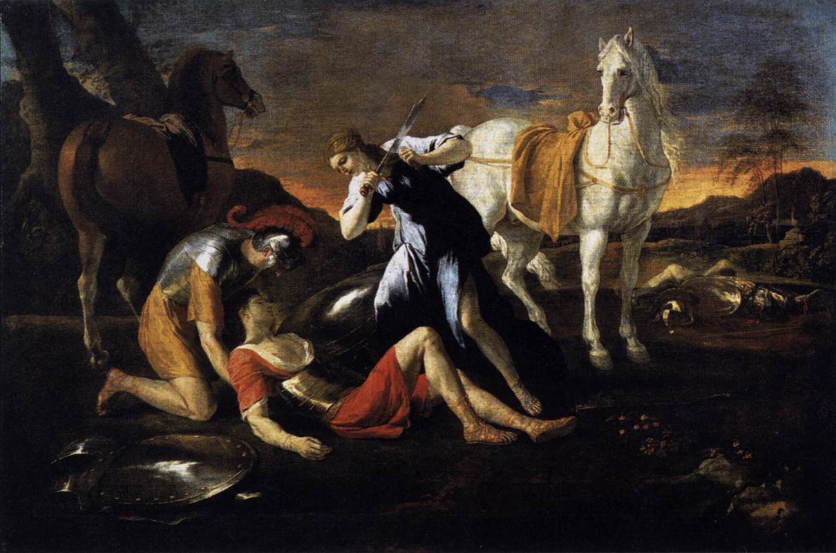 Tancred and Erminia by POUSSIN, Nicolas