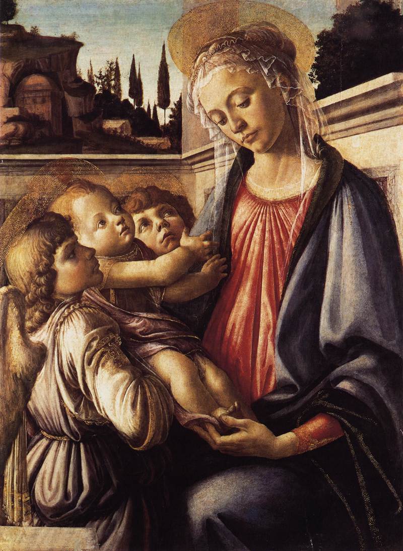 Madonna and Child and Two Angels by