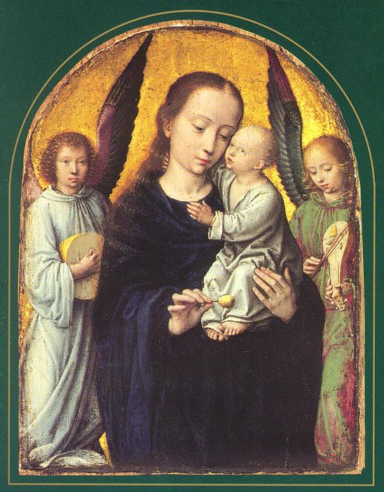 Mary and Child with two Angels Making Music by