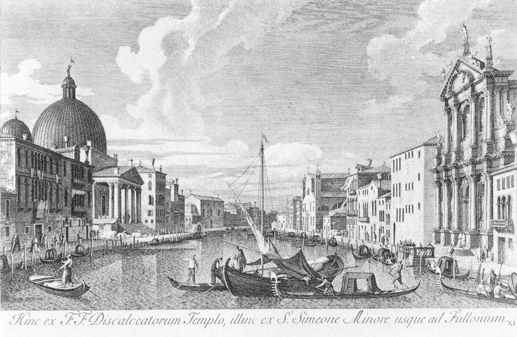 The Canal Grande with San Simeone Piccolo and the Scalzi by VISENTINI, Antonio