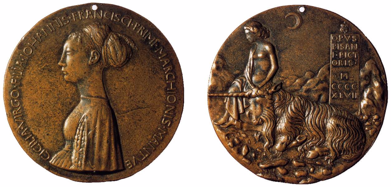 Medal of Cecilia Gonzaga (obverse and reverse) by