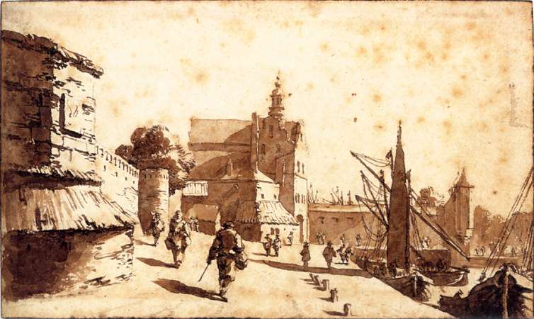 The Schiedam Gate at Delft by BISSCHOP, Jan de