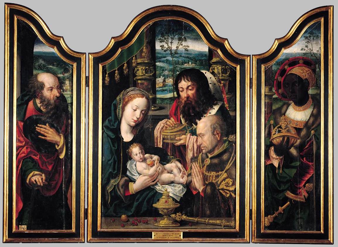 Triptych by COECKE VAN AELST, Pieter