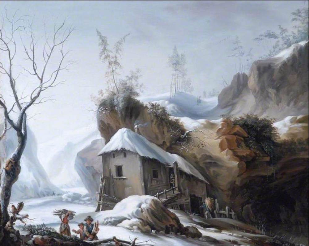 Snowy Landscape by FOSCHI, Francesco