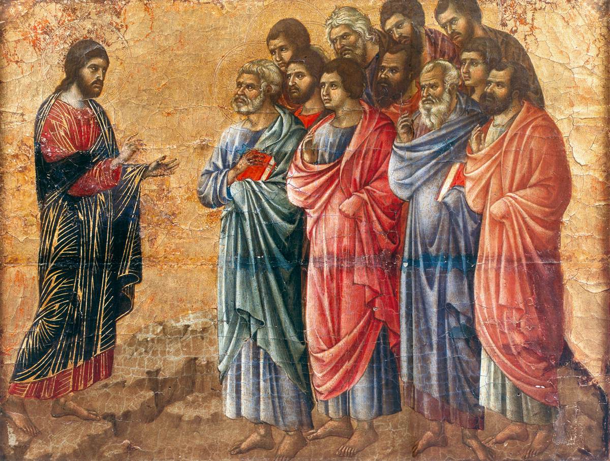 Appearance on the Mountain in Galilee (panel 6) by DUCCIO di Buoninsegna