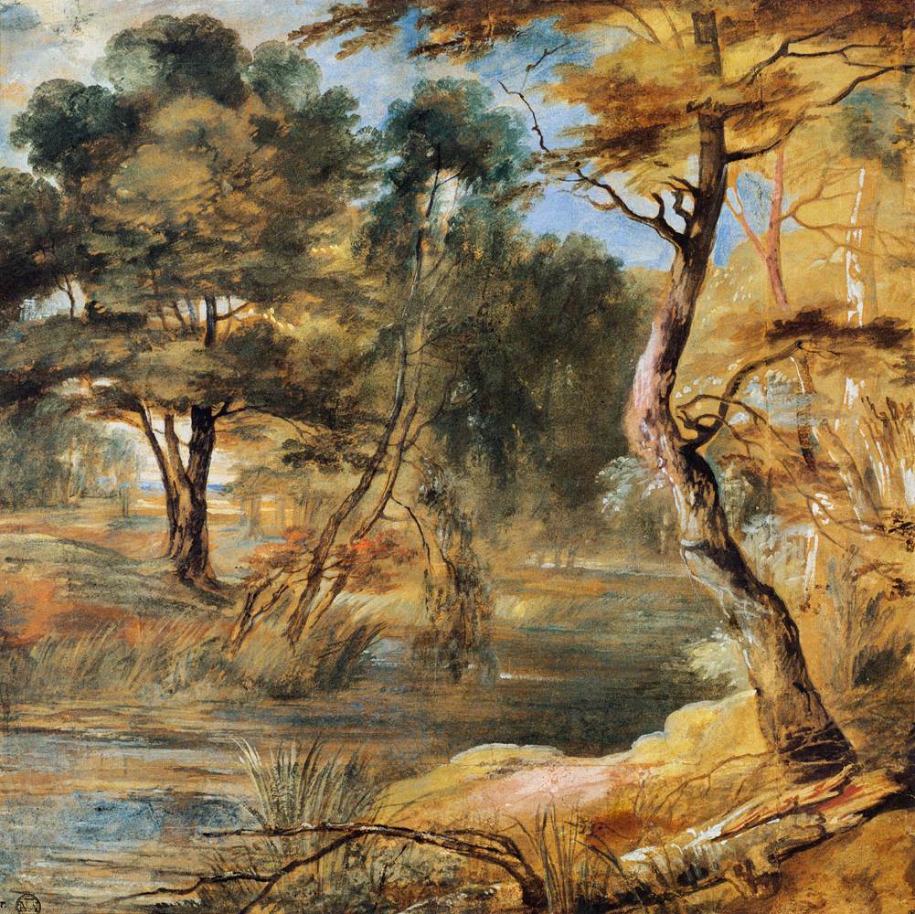 Wooded Landscape with a Stream by FOUQUIER, Jacques