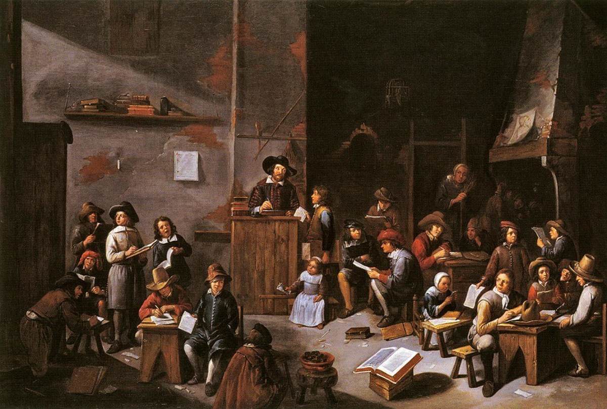 Interior of a School Room by TILBORGH, Gillis van