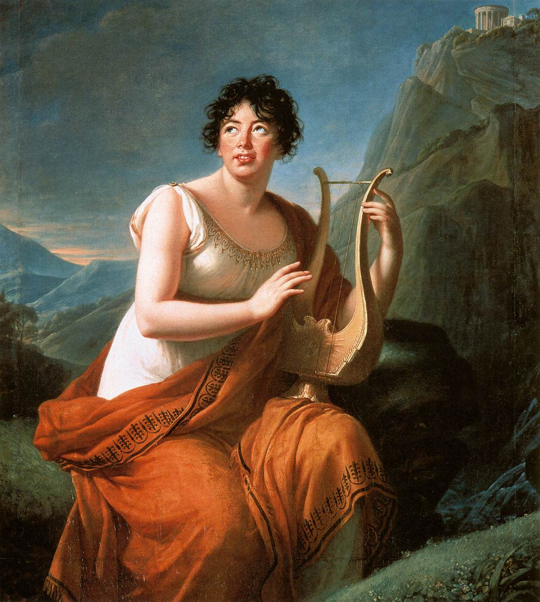 Portrait of Madame de Staël as Corinne on Cape Misenum by VIGÉE-LEBRUN, Élisabeth