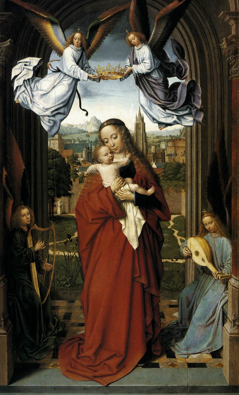 Virgin and Child with Four Angels by