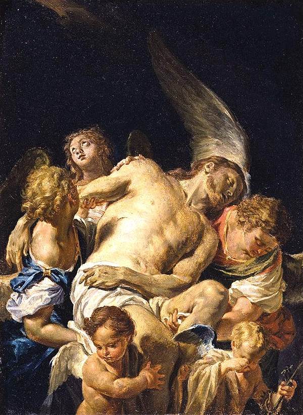 Dead Christ Supported by Angels by TREVISANI, Francesco