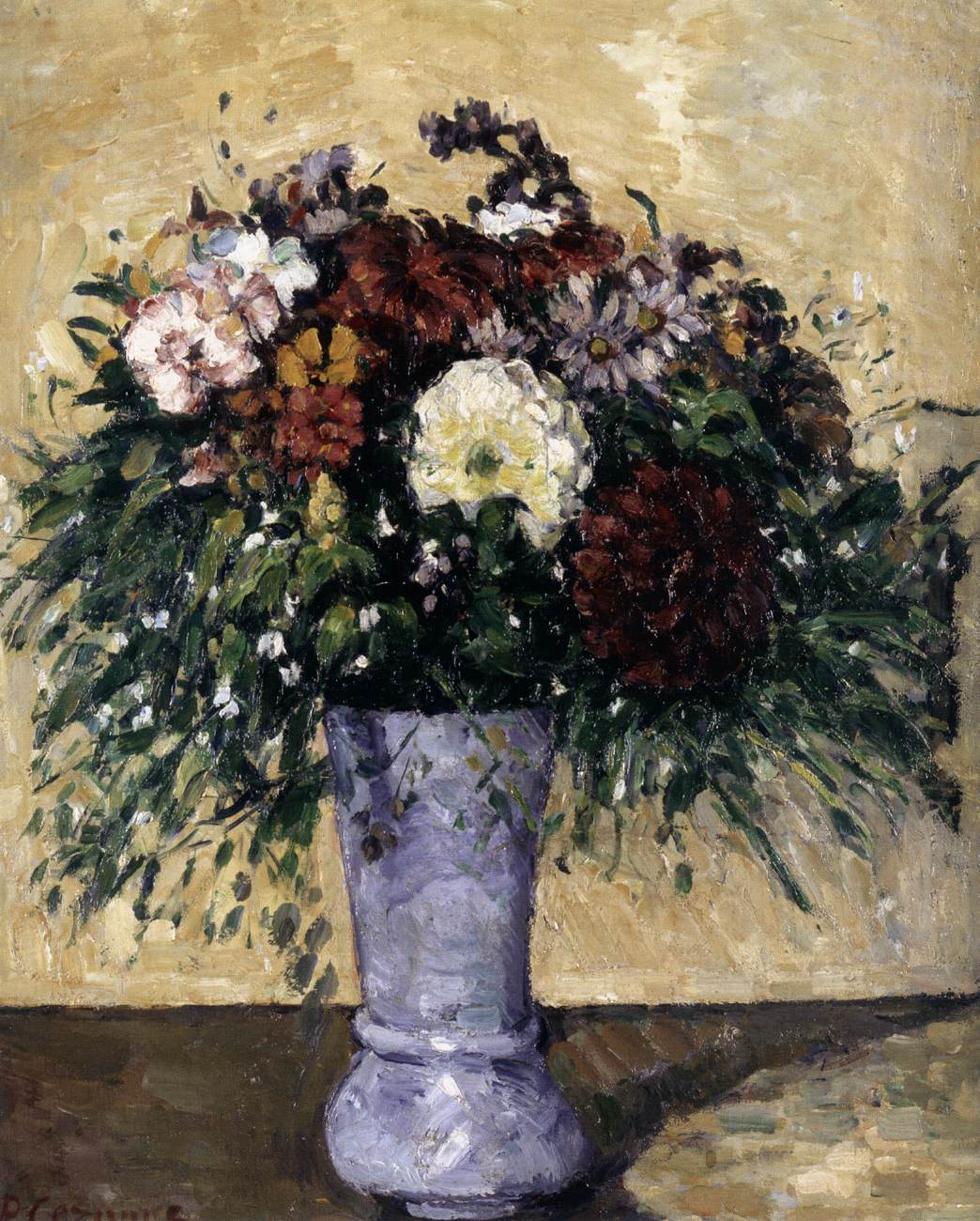 Bouquet of Flowers in a Blue Vase by CÉZANNE, Paul