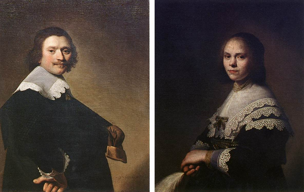 Portrait of a Man and Portrait of a Woman by VERSPRONCK, Jan Cornelisz