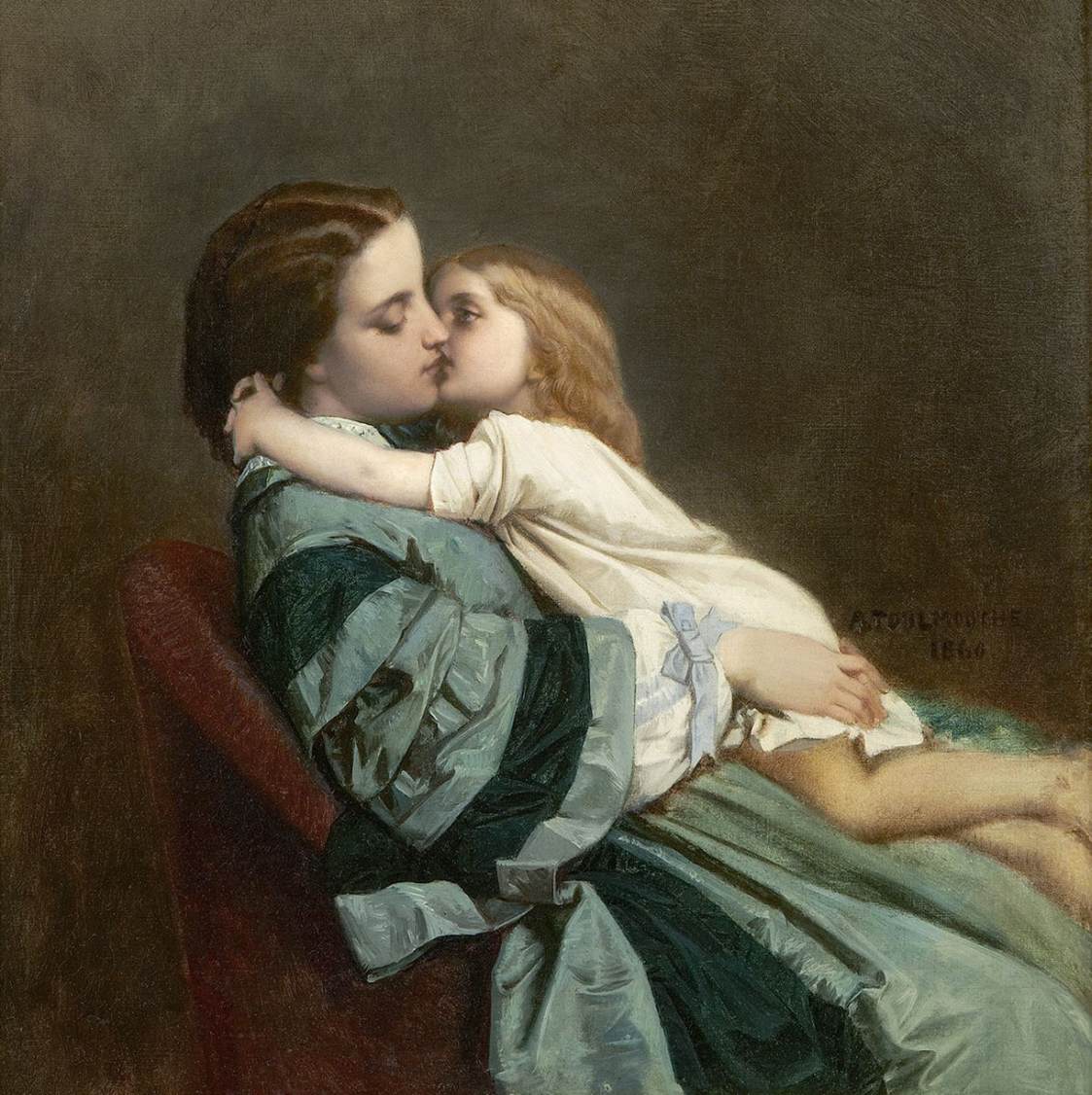 The Kiss by TOULMOUCHE, Auguste