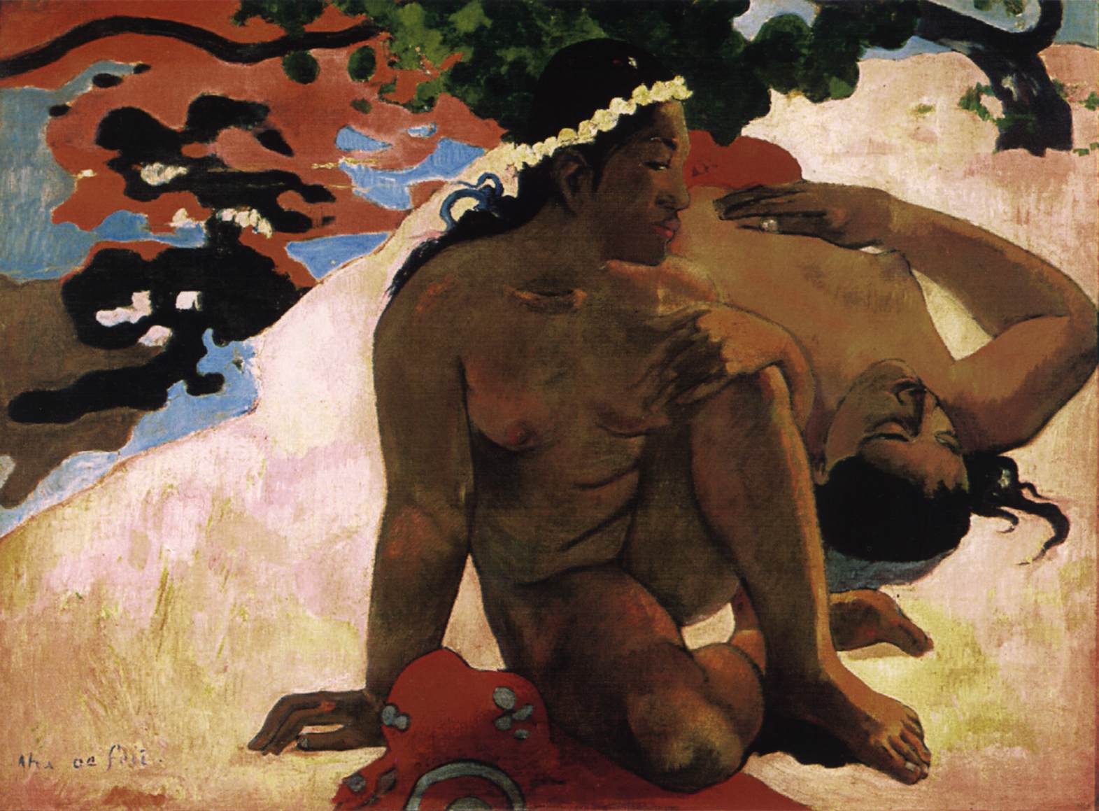 Aha oe feii? (Are you jealous?) by GAUGUIN, Paul