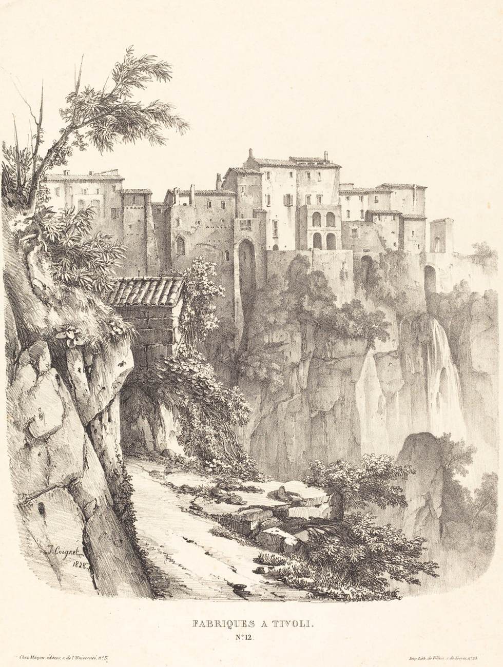 Buildings at Tivoli by COIGNET, Jules