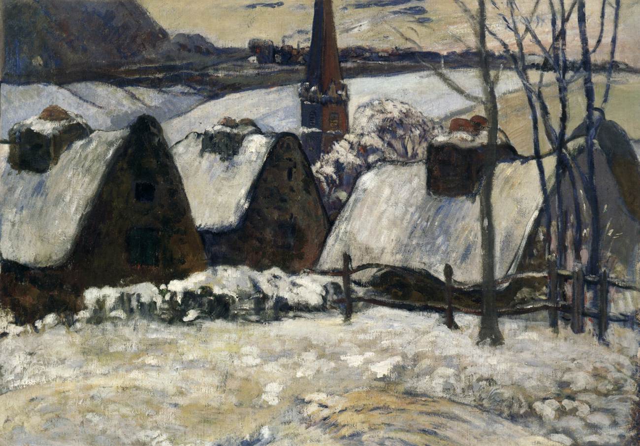 Breton Village in the Snow by