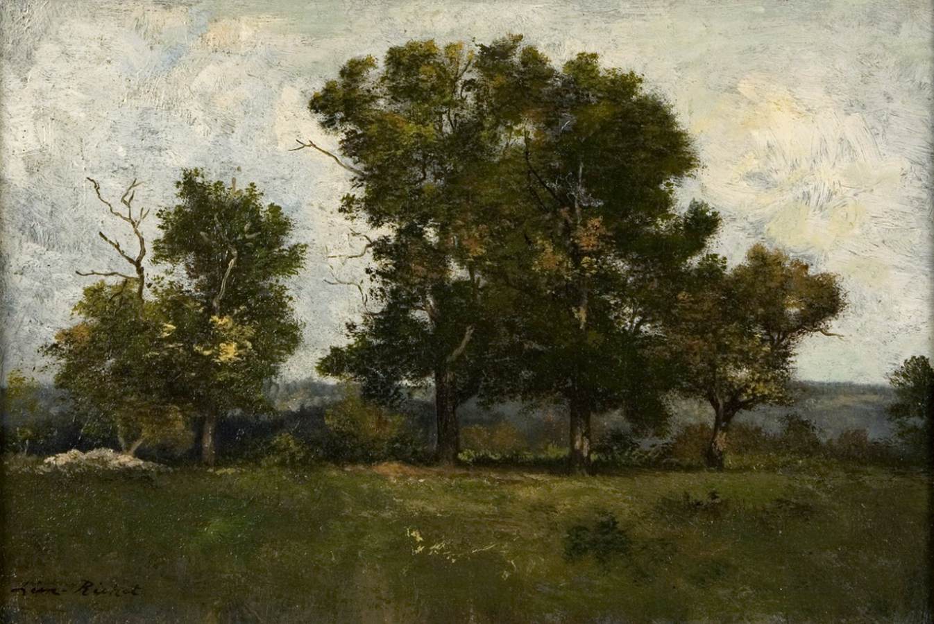 Trees in Barbizon by RICHET, Léon