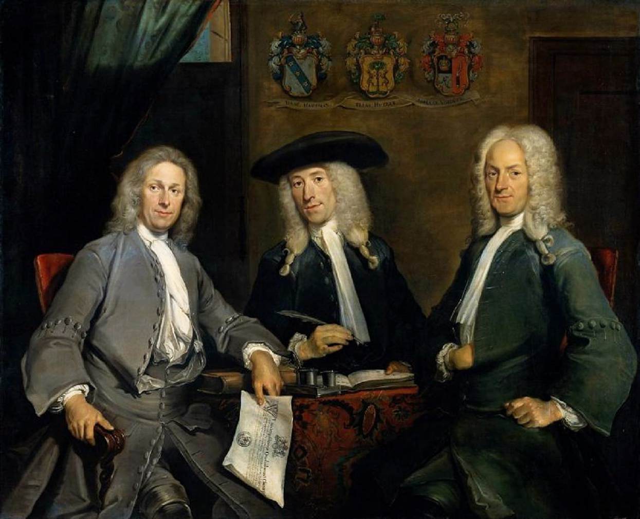 Three Governors of the Surgeons Guild, Amsterdam by TROOST, Cornelis