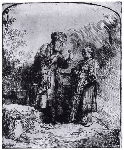 Abraham and Isaac by REMBRANDT Harmenszoon van Rijn