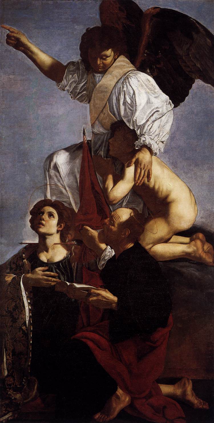 Guardian Angel with Sts Ursula and Thomas by CECCO DEL CARAVAGGIO